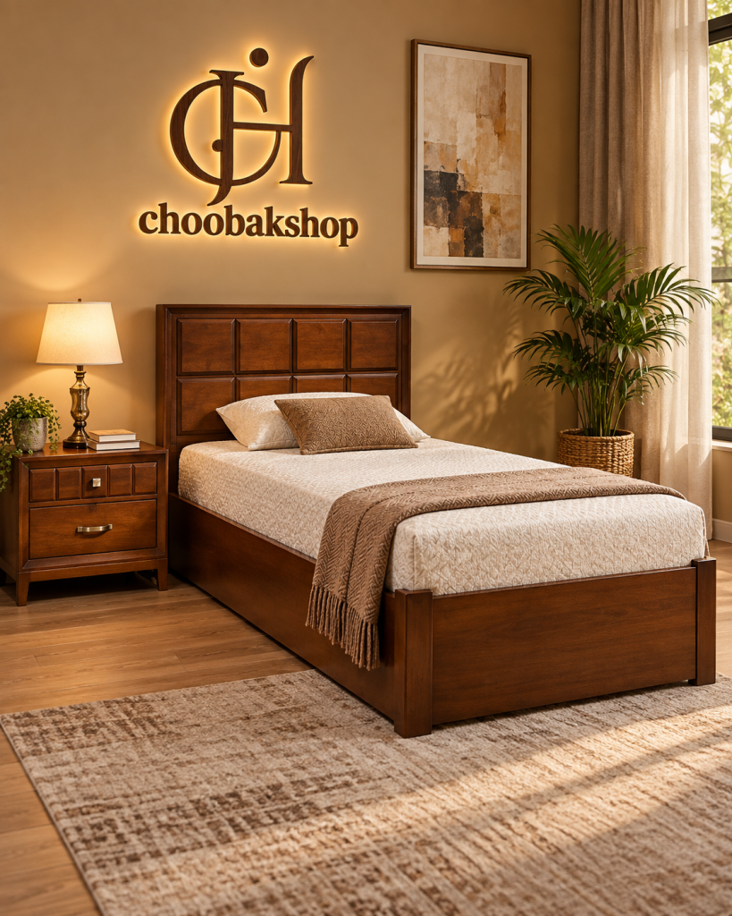 تخت خواب یک نفره آبتین کد BD-006
