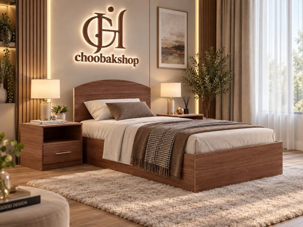تخت خواب یک نفره ملینا کد BD-008